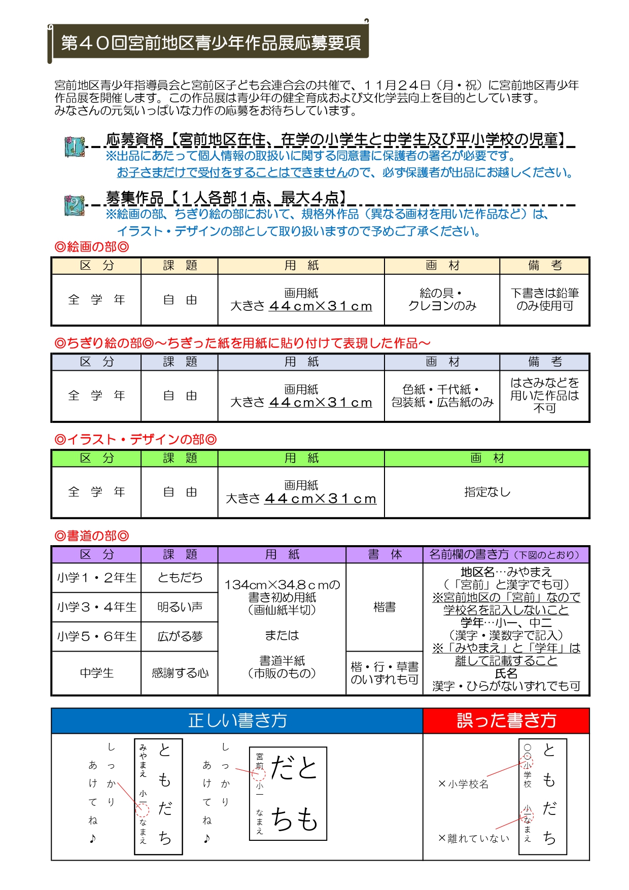 宮前地区青少年作品展